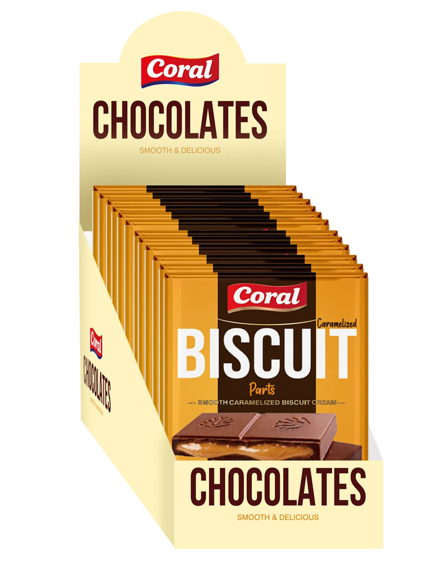 CORAL Milk Chocolate with Caramelized Biscuit Cream Filling 60 G