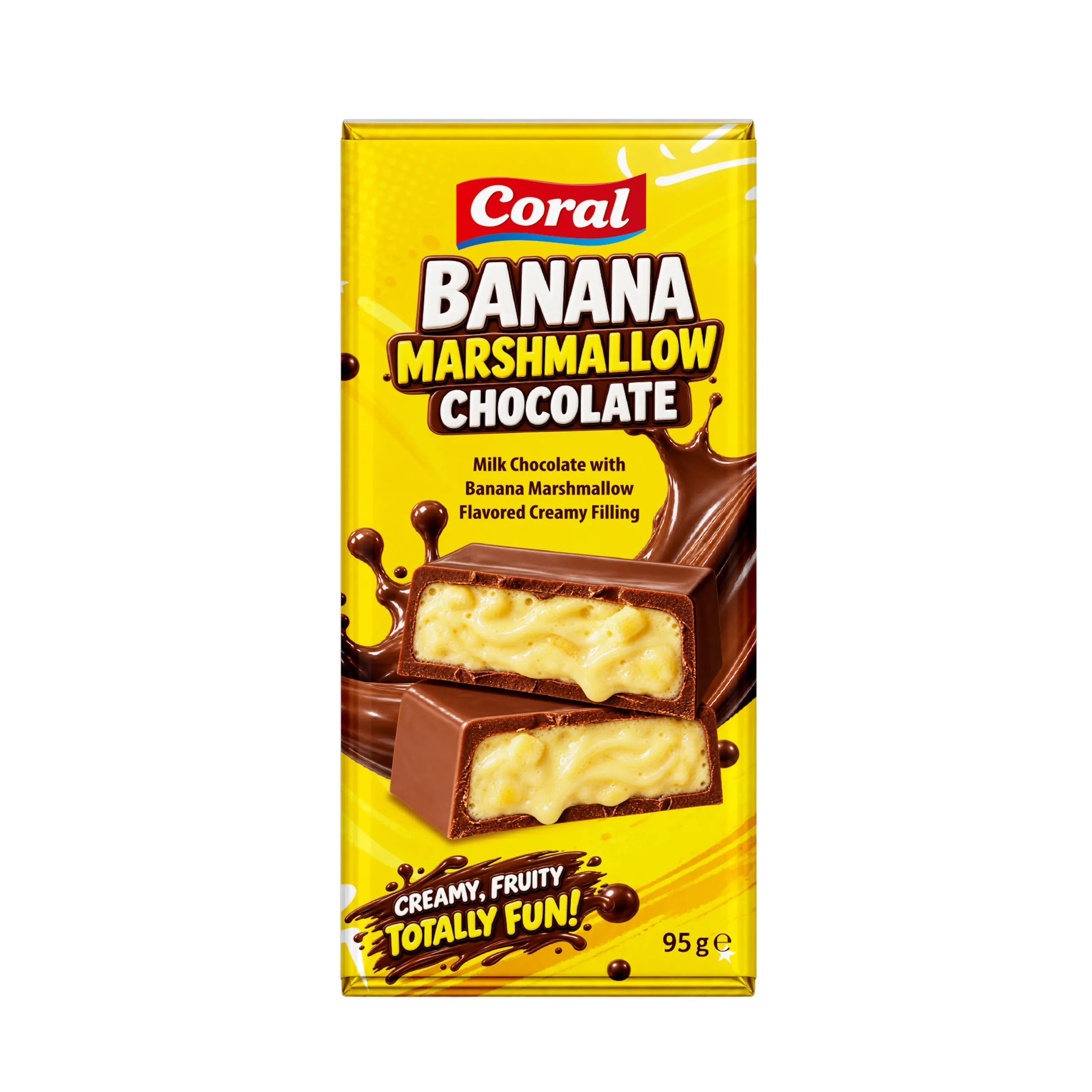 CORAL Milk Chocolate with Banana Marshmallow Cream Filling 95 G