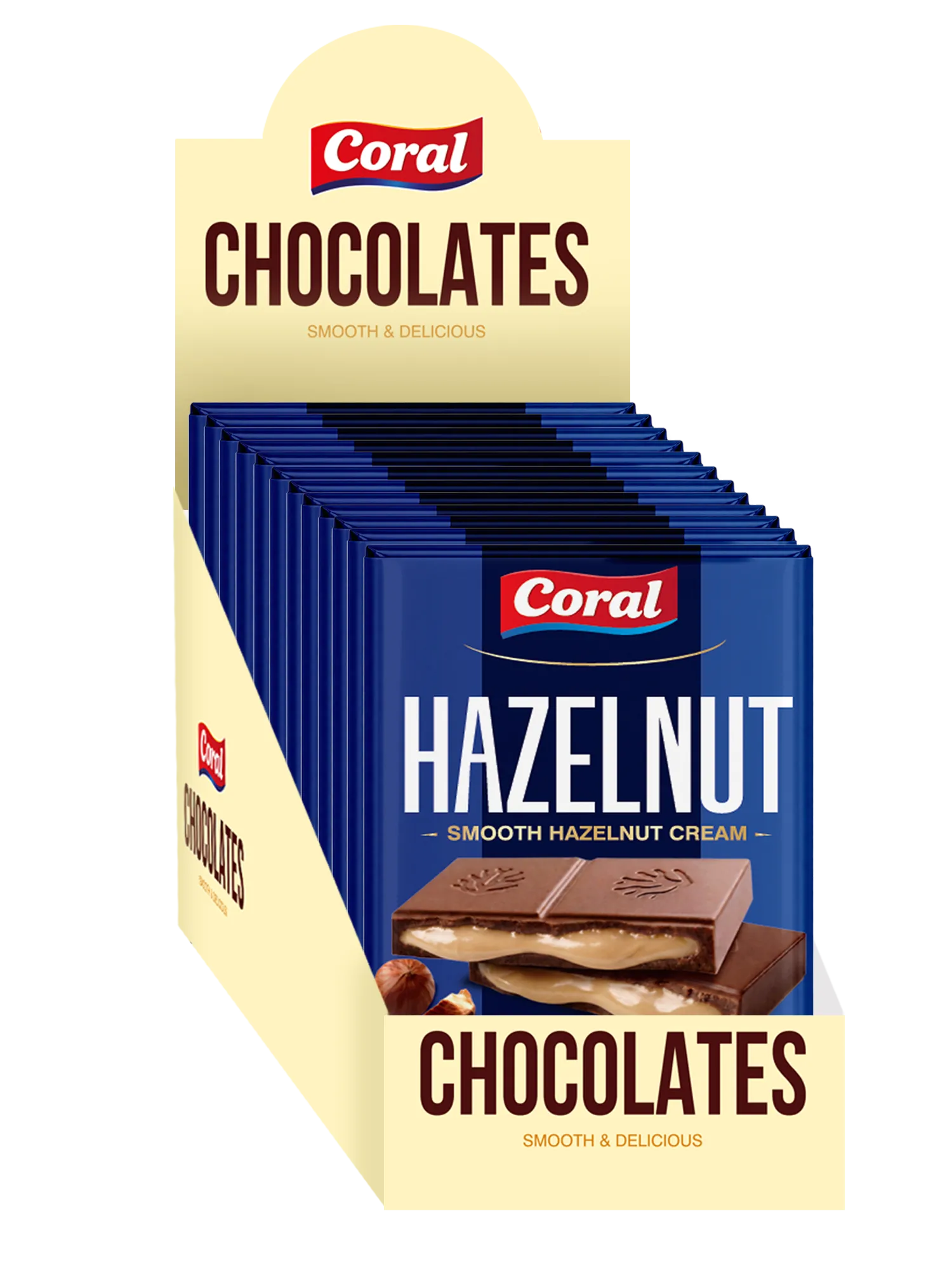 CORAL Milk Chocolate with Hazelnut Cream Filling 60 G