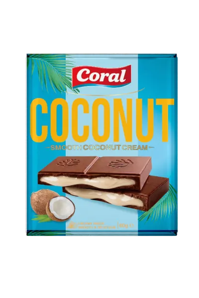CORAL Milk Chocolate with Coconut Cream Filling 60 G