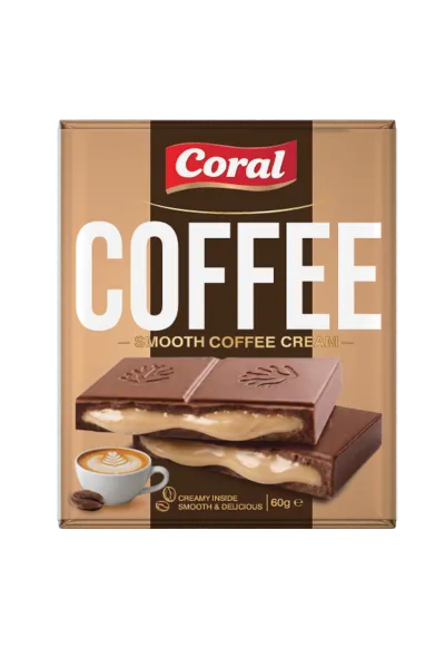 CORAL Milk Chocolate with Coffee Cream Filling 60 G