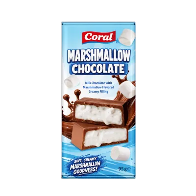 CORAL Milk Chocolate with Marshmallow Cream Filling 95 G
