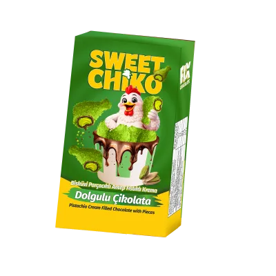 SWEETCHIKO Drumstick-Shaped Pistachio Cream Filled Chocolate 50 G