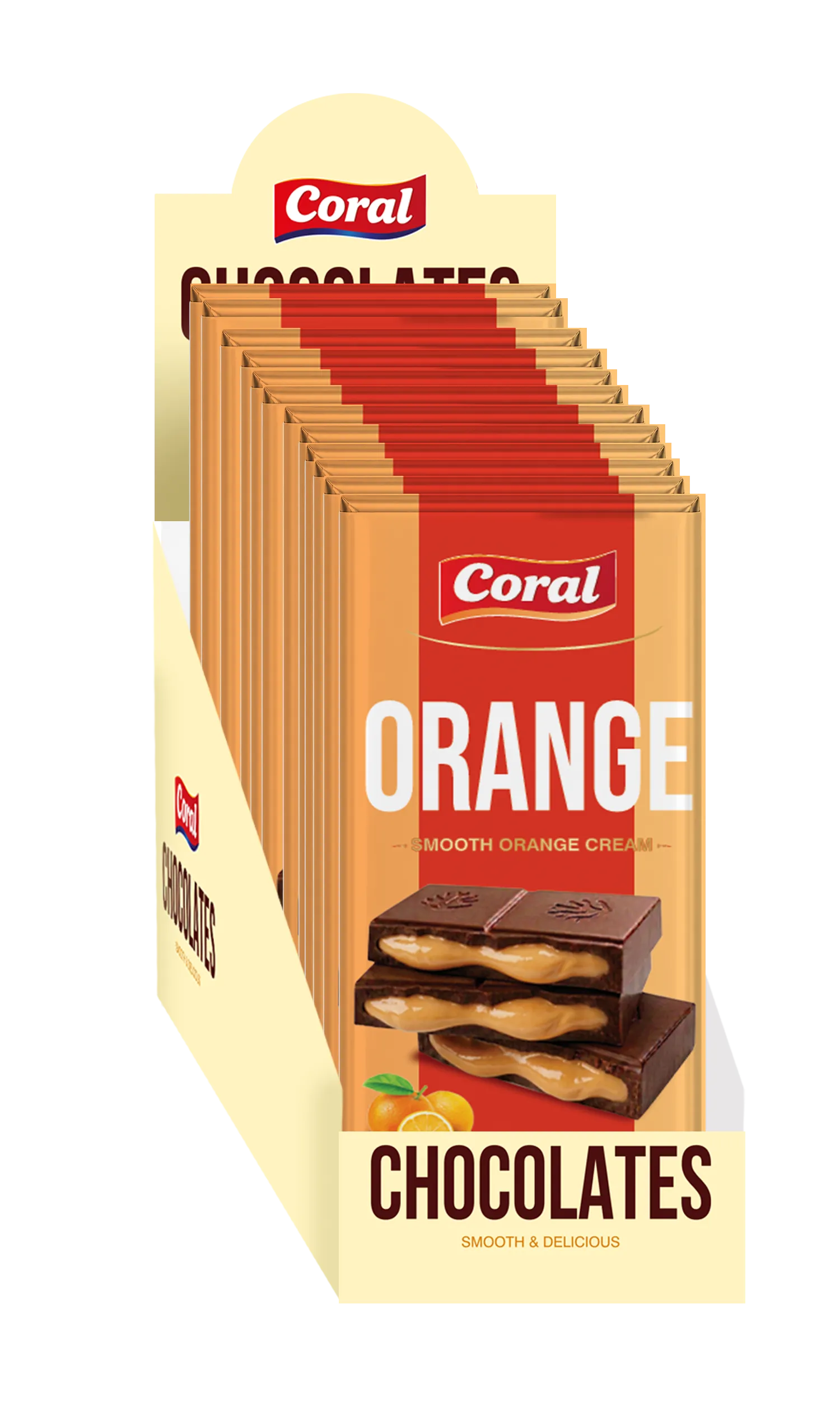 CORAL Milk Chocolate with Orange Cheesecake Cream Filling 100 G