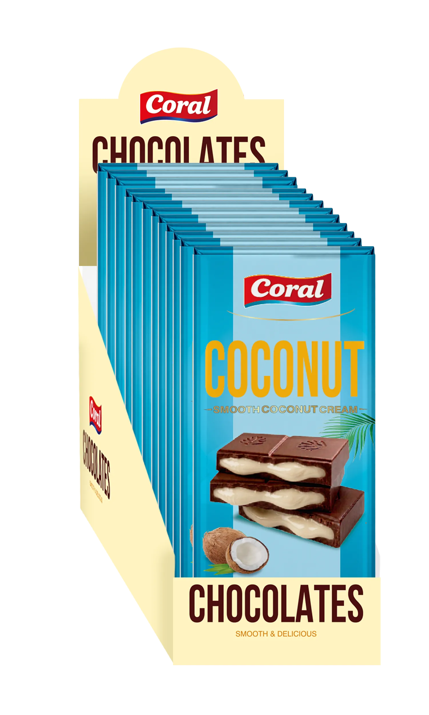 CORAL Milk Chocolate with Coconut Cream Filling 100 G
