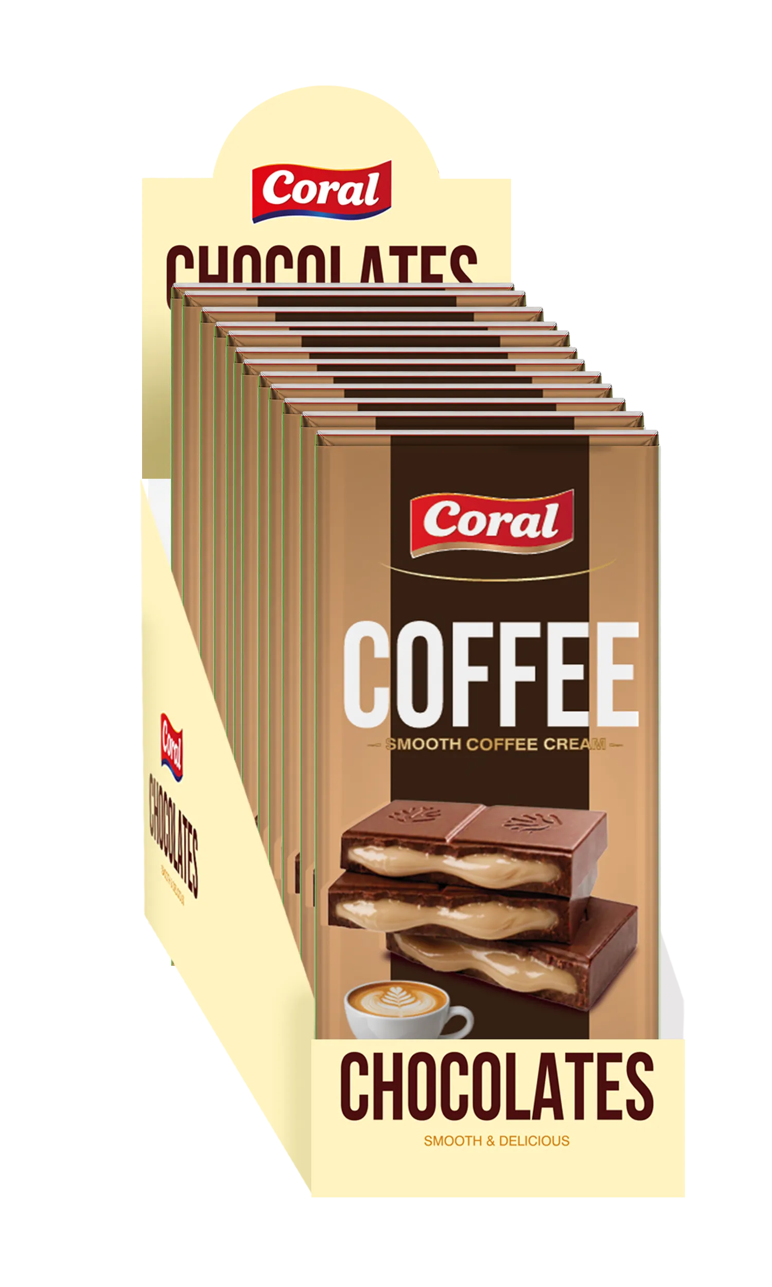 CORAL Milk Chocolate with Coffee Cream Filling 100 G