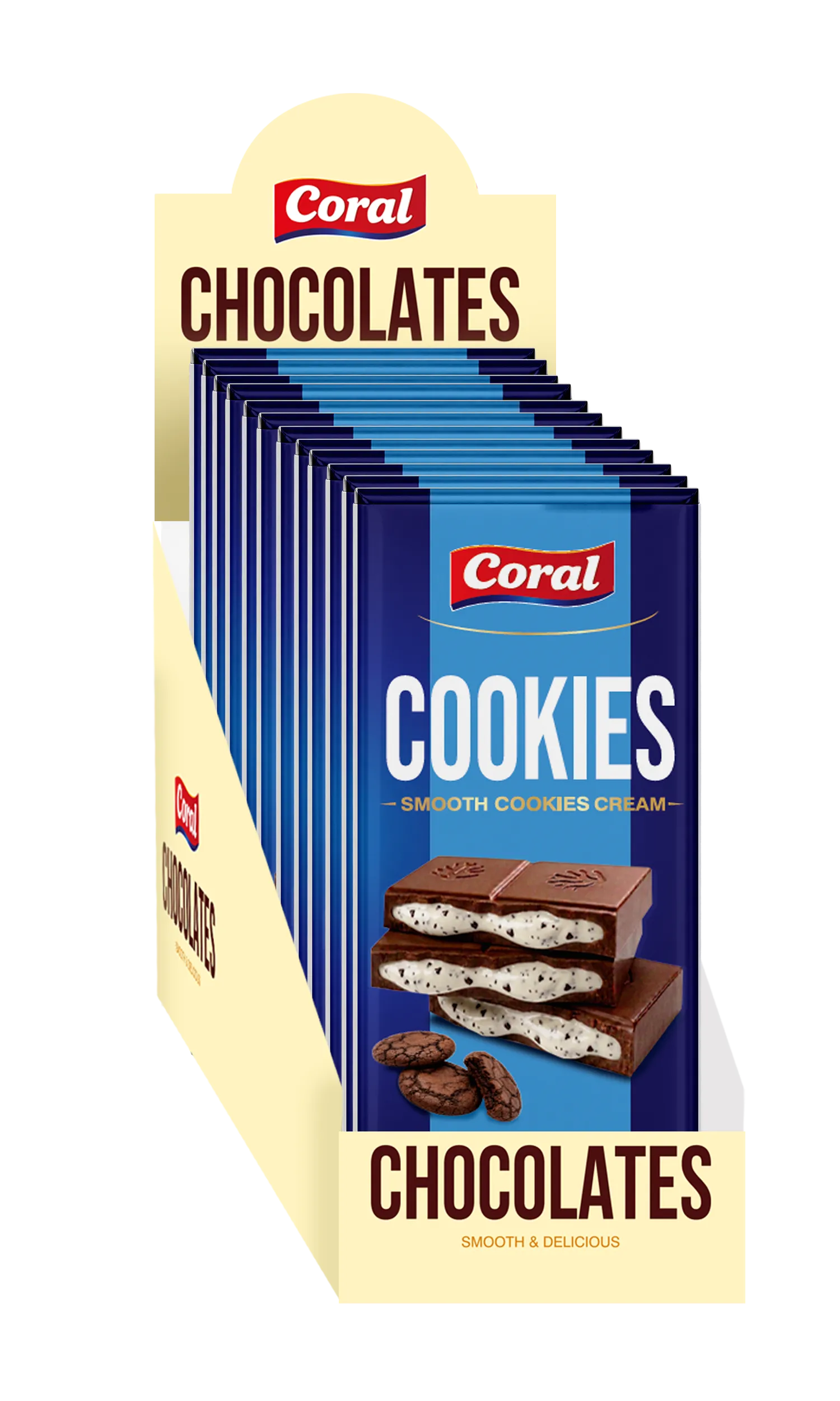 CORAL Milk Chocolate with Cookies Cream Filling 100 G